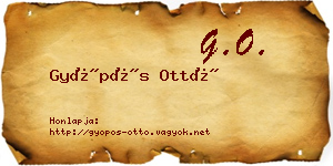Gyöpös Ottó névjegykártya